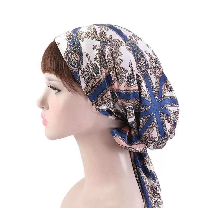 Silky Tie-Back Turban – Luxe Satin Collection