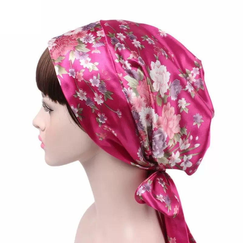 Silky Tie-Back Turban – Luxe Satin Collection