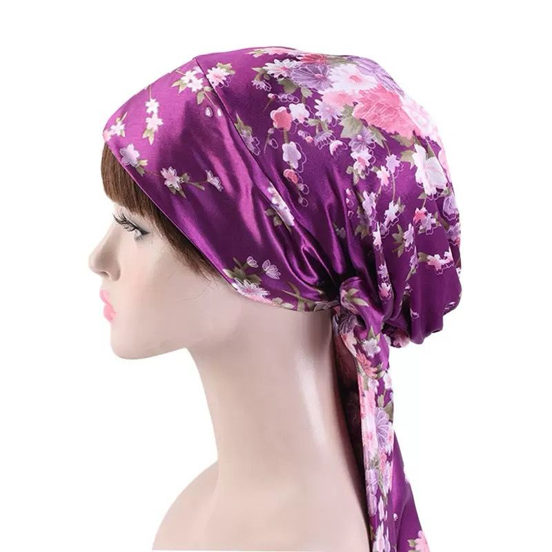 Silky Tie-Back Turban – Luxe Satin Collection