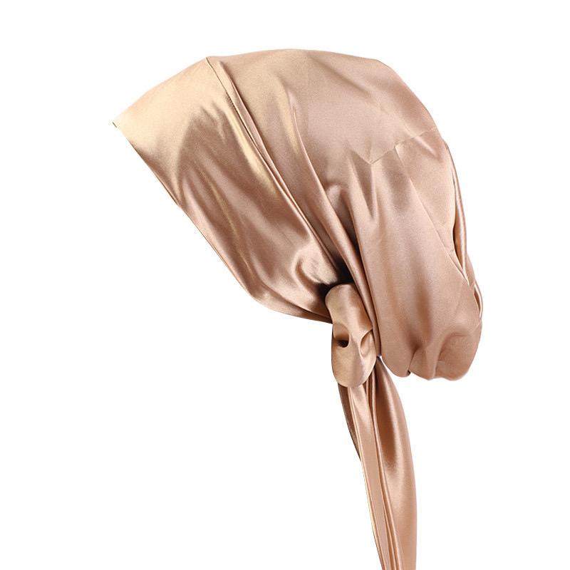 Silky Tie-Back Turban – Luxe Satin Collection
