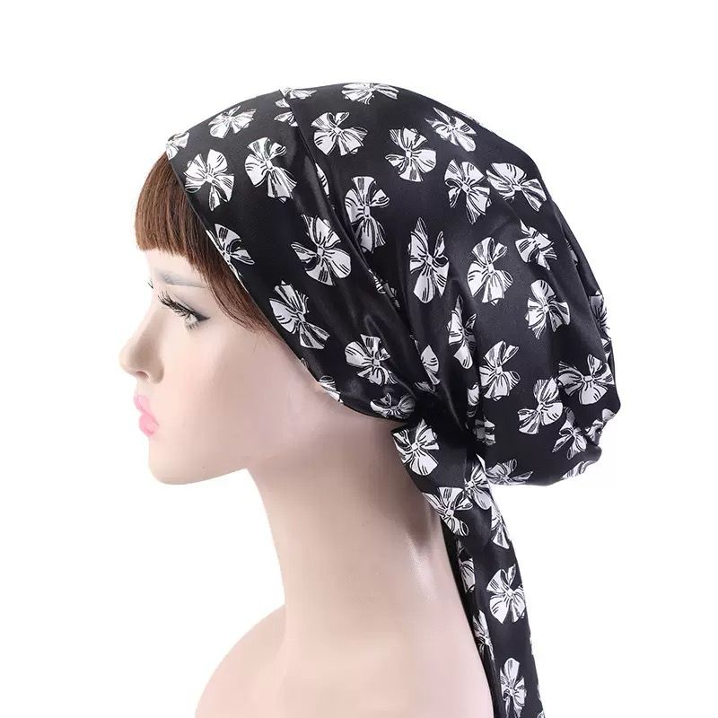 Silky Tie-Back Turban – Luxe Satin Collection