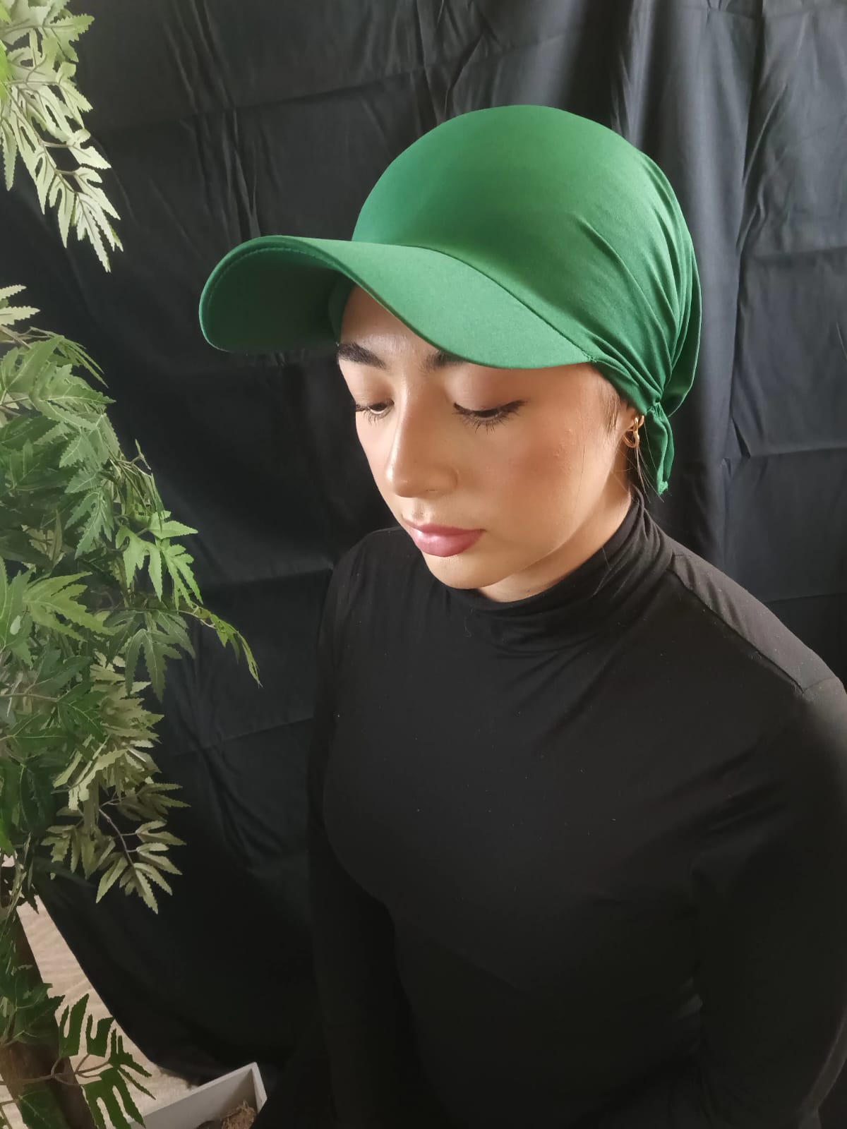 Sun Visor Hijab – Breathable Tie-Back Cap