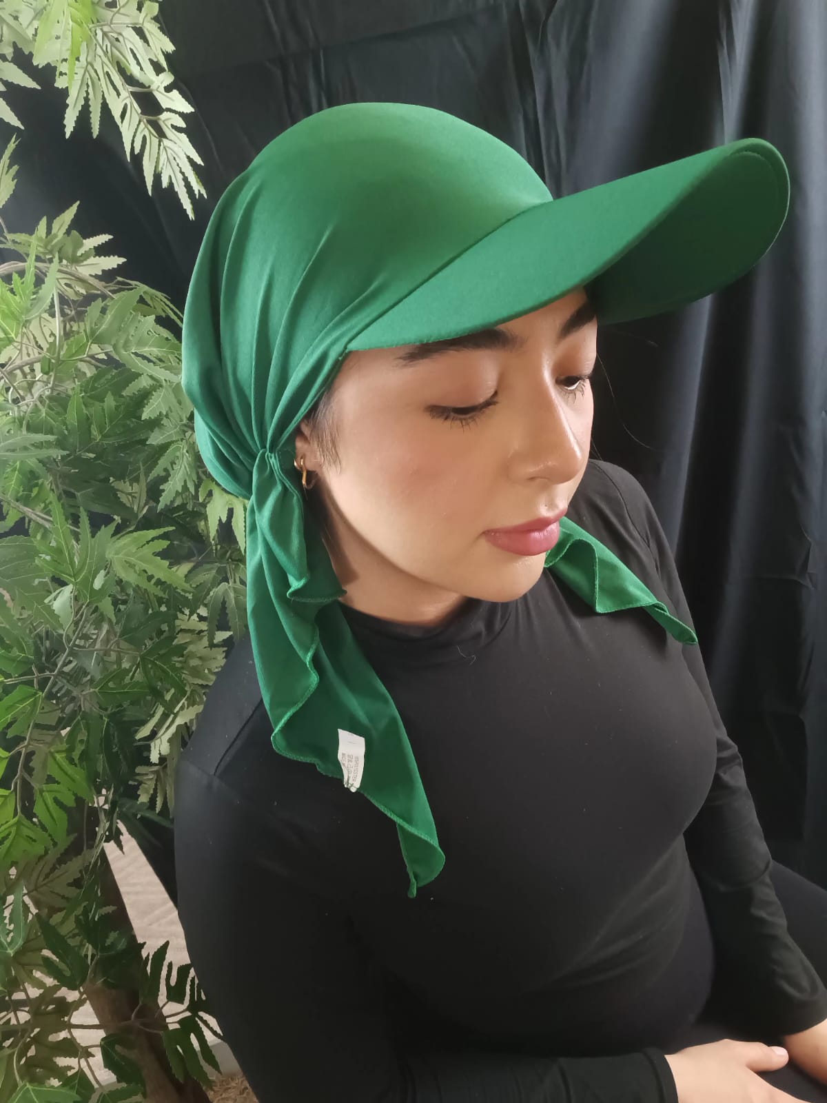 Sun Visor Hijab – Breathable Tie-Back Cap