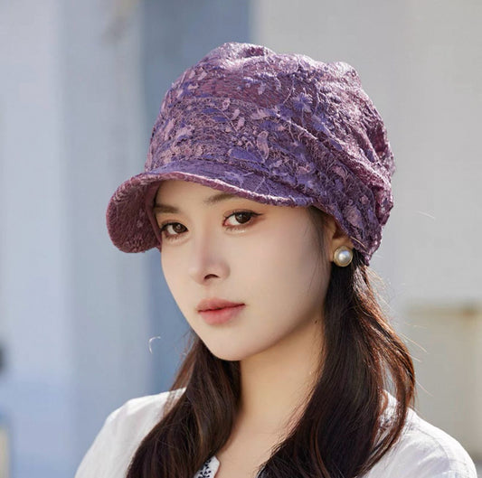 Elegant Textured Lace Cap